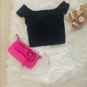 Ralph Lauren Off the Shoulder Top w/Short Sleeves
